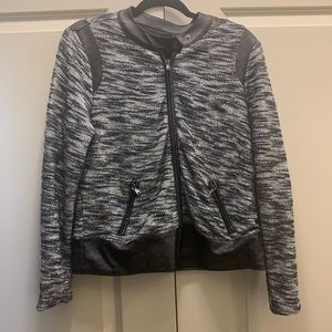 Used Black/Gray Moto Jacket Size L